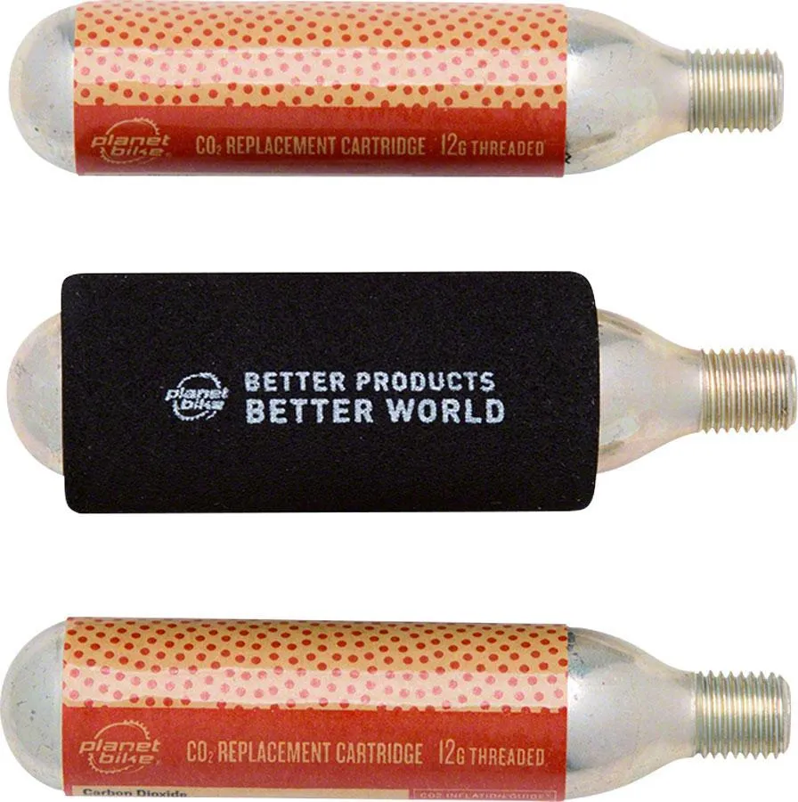 12g Threaded CO2 Cartridges: 3-Pack