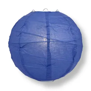 BLOWOUT 14" Dark Blue Round Paper Lantern, Crisscross Ribbing, Chinese Hanging Wedding & Party Decoration