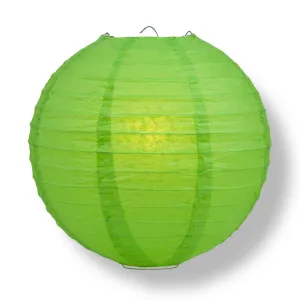 BLOWOUT 36" Grass Greenery Jumbo Round Paper Lanterns, Even Ribbing (Value Packs)
