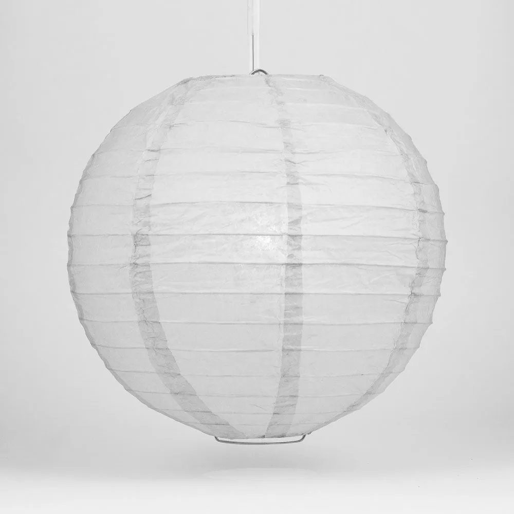 BLOWOUT 36" Gray / Grey Jumbo Round Paper Lanterns, Even Ribbing (Value Packs)