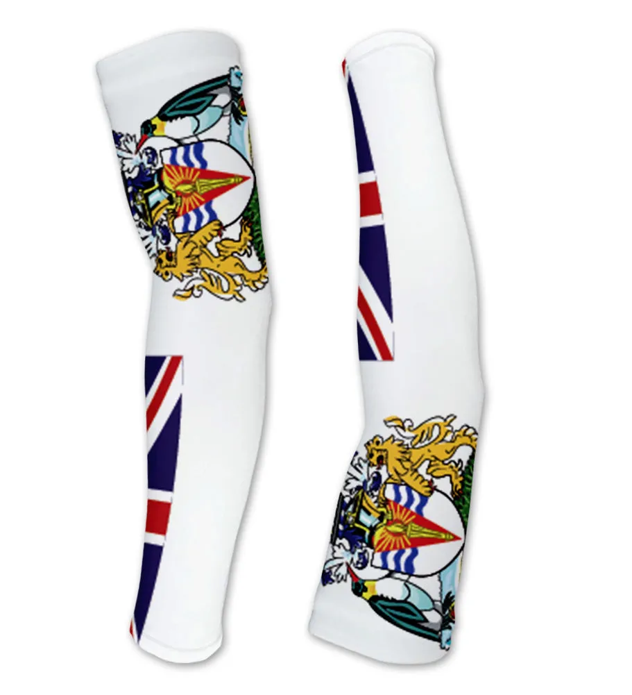 British Antarctic Flag Compression Arm Sleeves UV Protection Unisex - Walking - Cycling - Running - Golf - Baseball - Basketball
