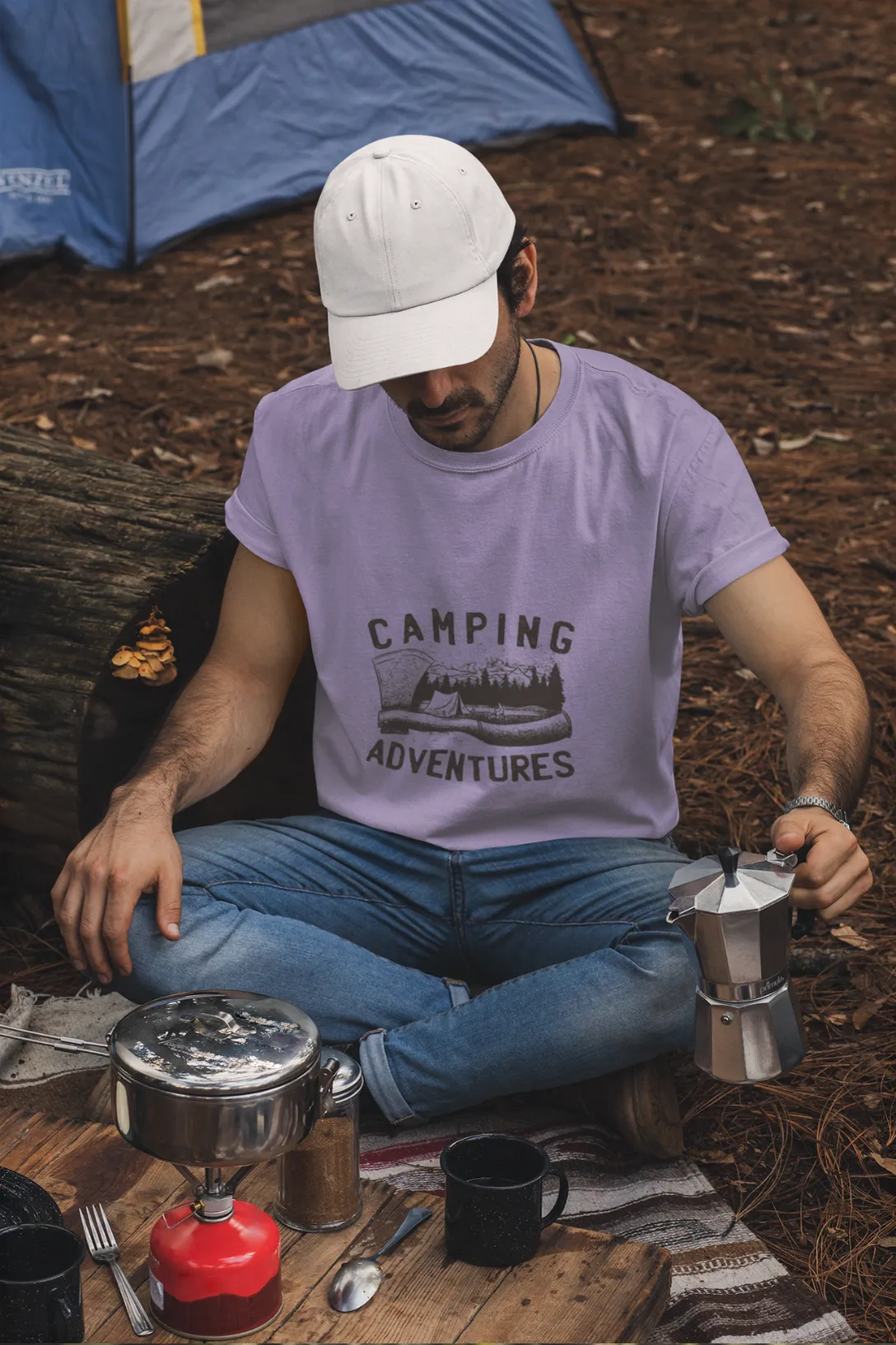 Camping Adventures Printed T-shirt for men