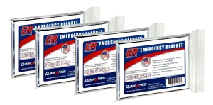 ER Emergency Ready 3AQK-4PK Thermal Mylar Blankets, Pack of 4
