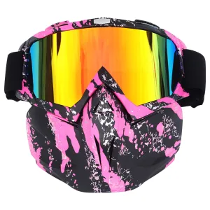 everyday Sales!  Ski Equipment Adult Ski Goggles With Detachable Ski Mask To Block The Sun Windscreen Goggles