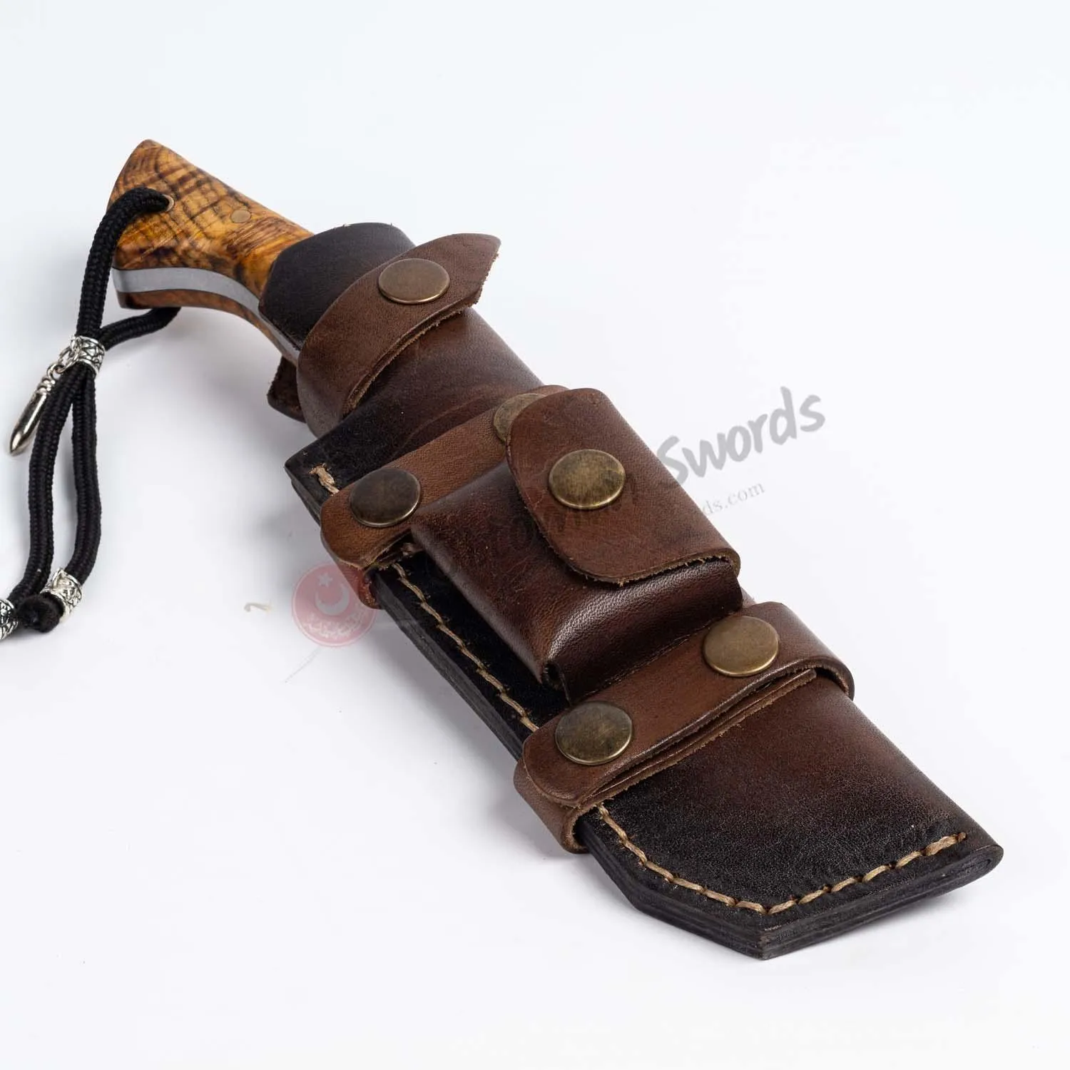 Hand Forged Fixed Blade Survival Knife Wooden Handle
