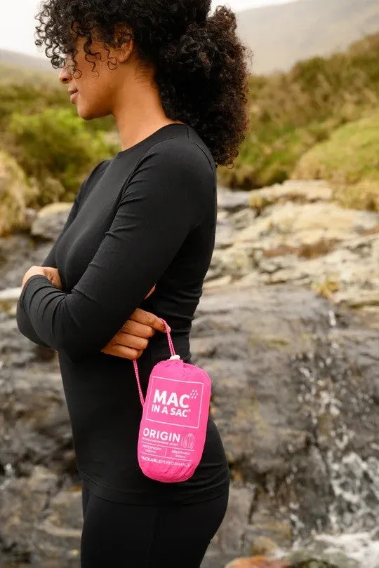 Mac in a Sac Adults Waterproof Breathable Windproof Unisex Origin Packable Jacket-PINK