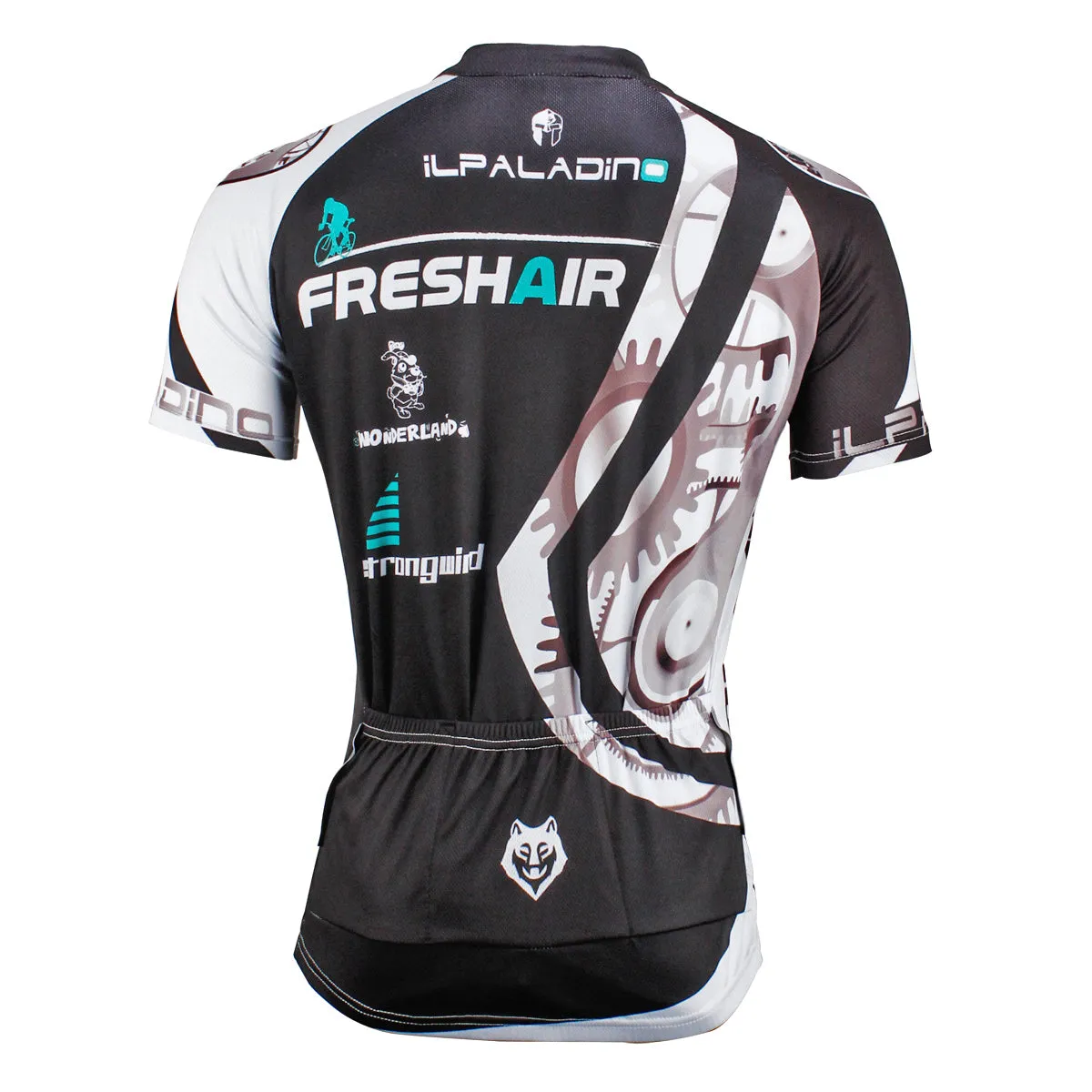 Men's Cycling Jersey Simple Style Bike Shirt T-shirt Black and White NO.618