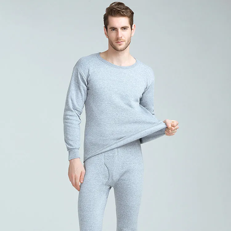 Men's Velvet Thick Round Neck Thermal Wear