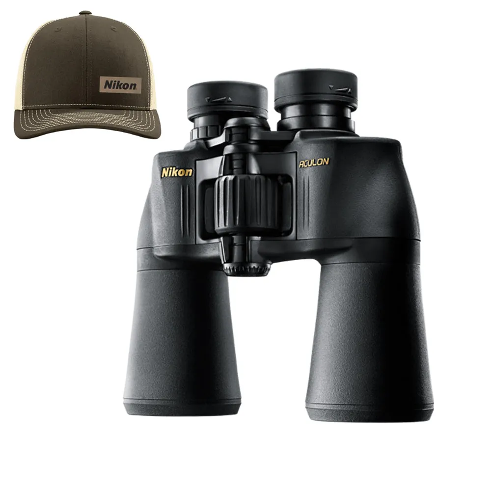 Nikon Aculon A211 High Quality Image Multilayer-coated Optics Binocular - Black w/ Free Nikon Cap