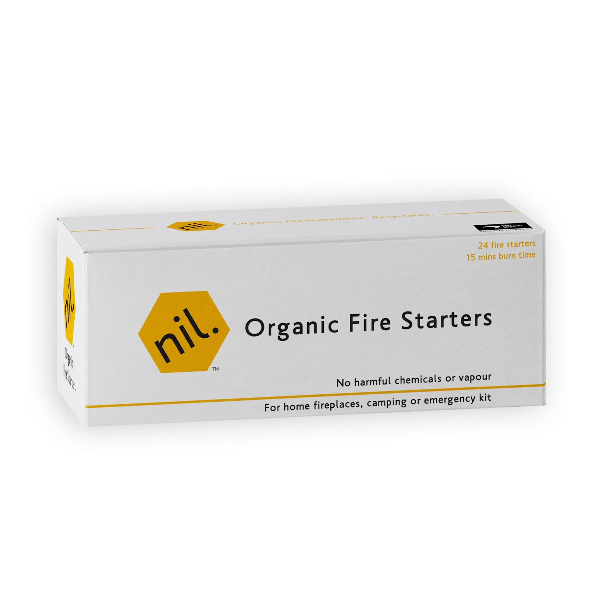 nil fire starters - organic (pack of 24)