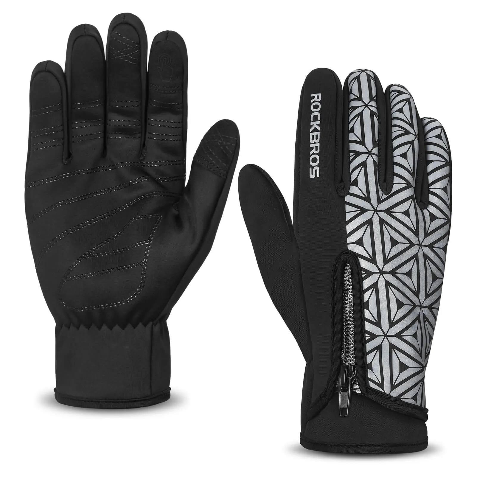 ROCKBROS Winter Warm Touchscreen Anti-Slip Cycling Gloves