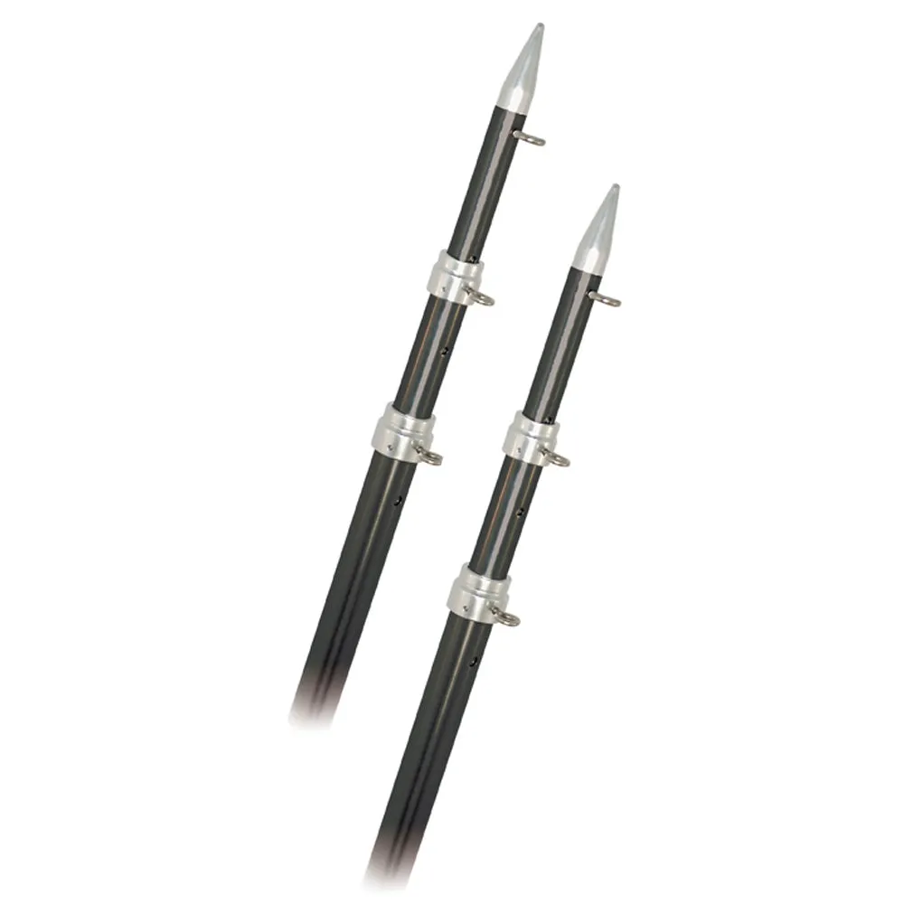 Rupp Marine 15' Telescopic Carbon Fiber Outrigger Poles 1.5" - Silver