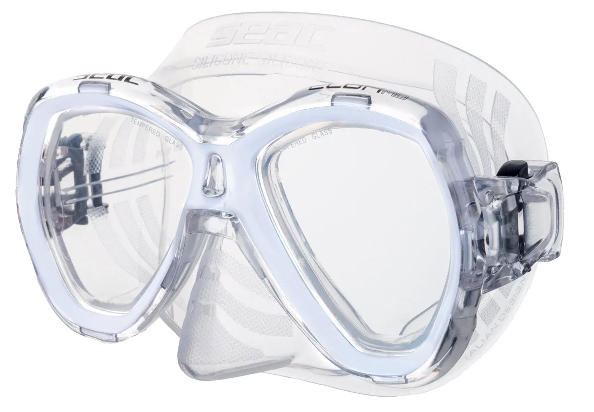 SEAC Elba Snorkeling and Swimming Soft Silicone Dual Lens Mask