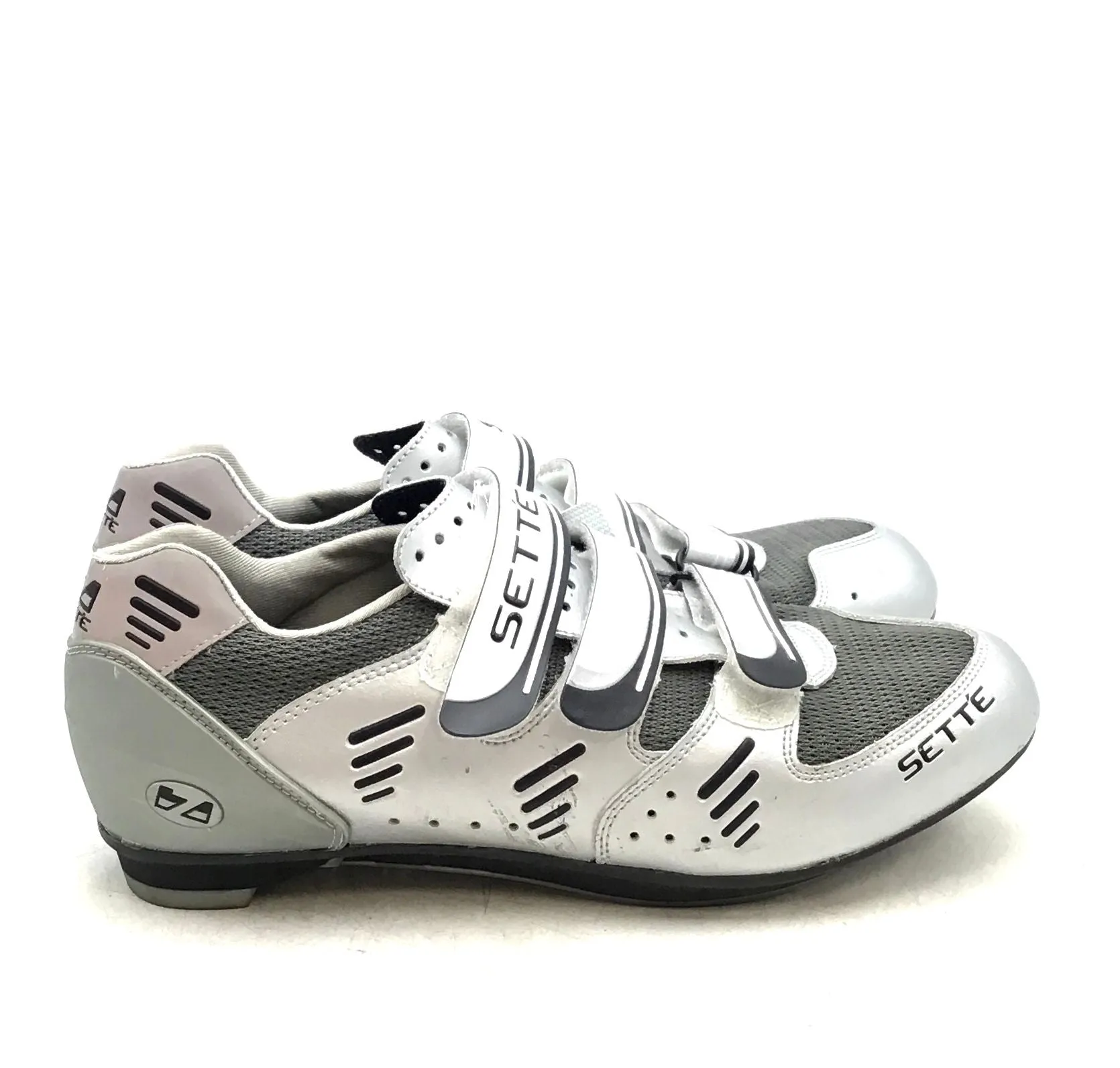 Sette Men's Ximo White Gray Low-Top Cycling Shoes - Size 11