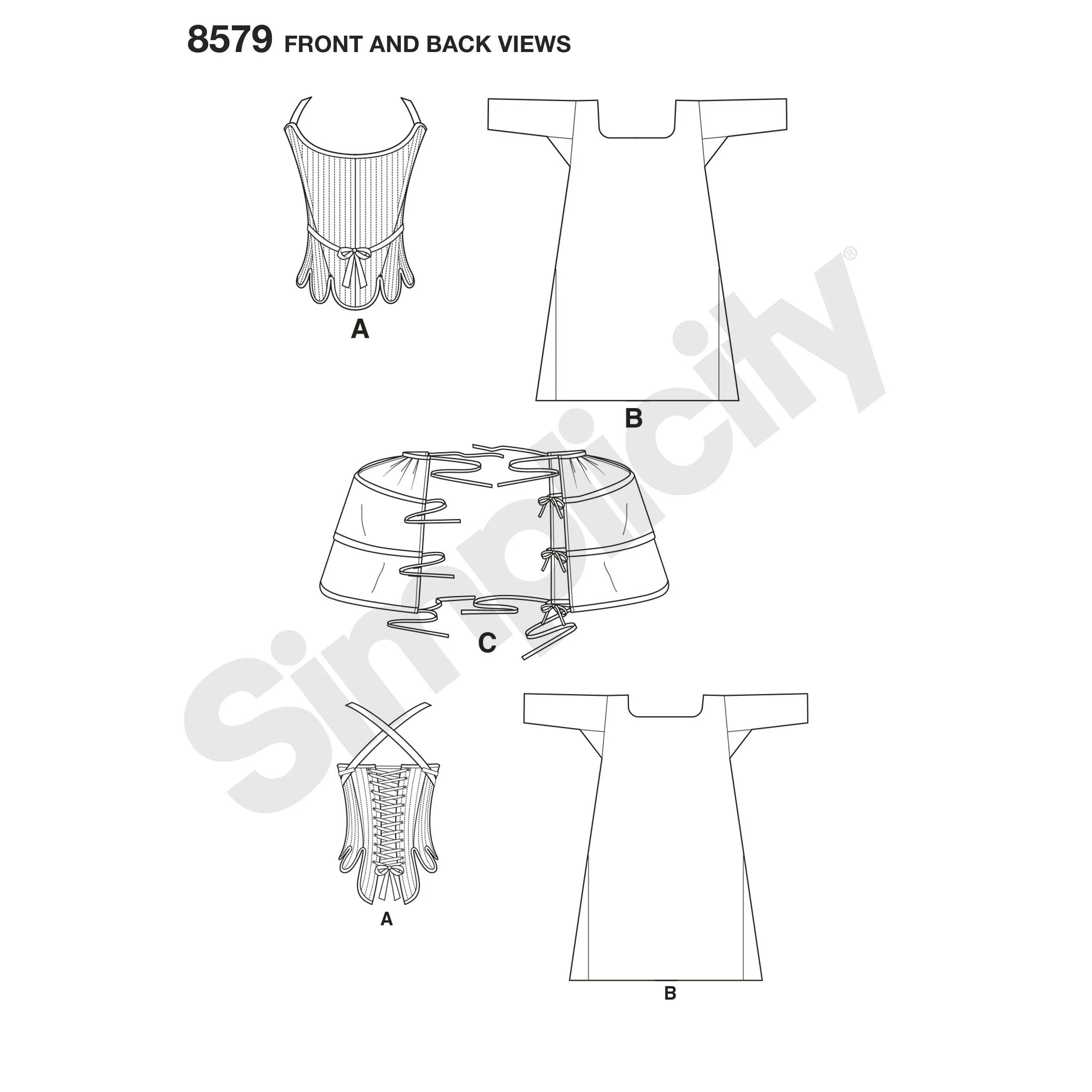 Simplicity Pattern 8579 18th century-costume