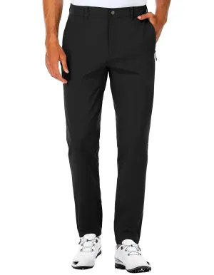 SPECIALMAGIC Men's Golf Pants Stretch Slim fit Hiking Pants Lightweight Dress Casual Tapered Zipper Pockets