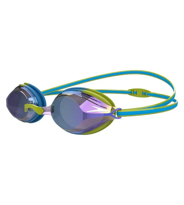 Speedo Unisex Junior Vengeance Mirror  Clear - Lens Goggles - Green & Blue