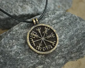 Viking Compass Vegvisir  Pendant Necklace Jewelry - A Symbol that shows way and protects