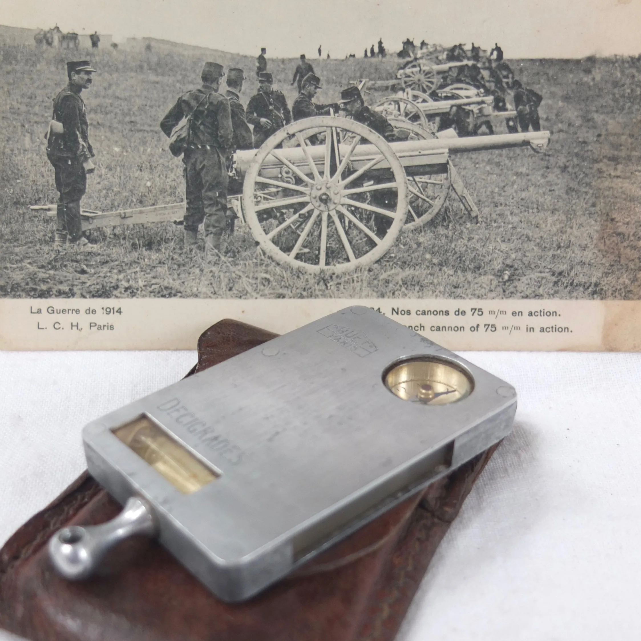 WW1 Huet French Artillery Rangefinder Compass