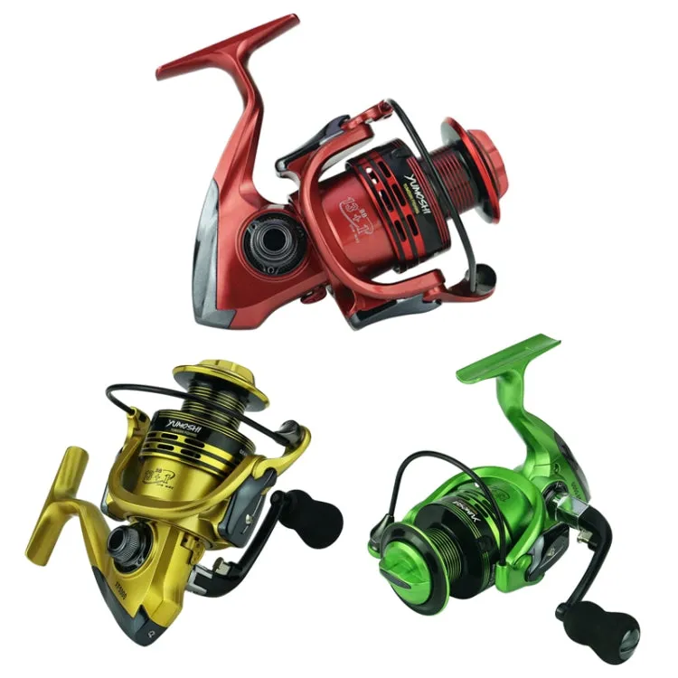 YUMOSHI XF7000 Full Metal Swing Arm Metal Head Fishing Reel(Gold)